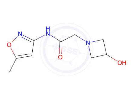 Chemical structure of 2-(3-hydroxyazetidin-1-yl)-n-(5-methyl-1,2-oxazol-3-yl)acetamide