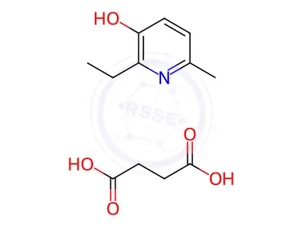 Chemical structure of 2-Ethyl-6-methyl-3-pyridinol succinate (salt)