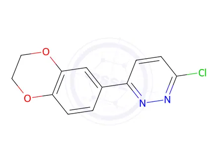 Chemical structure of 3-Chloro-6-(2,3-dihydrobenzo[b][1,4]dioxin-6-yl)pyridazine