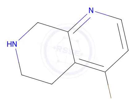 Chemical structure of 4-Bromo-5,6,7,8-tetrahydro-1,7-naphthyridine