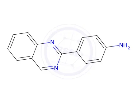 Chemical structure of 4-(quinazolin-2-yl)aniline