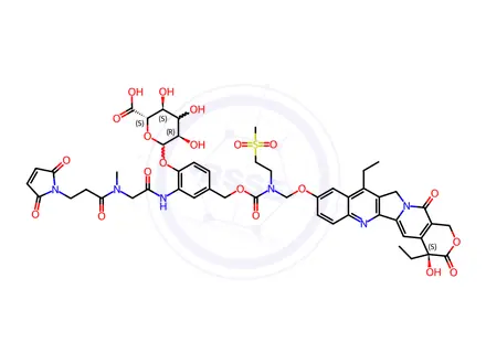 Chemical structure of MAC glucuronide phenol-linked SN-38