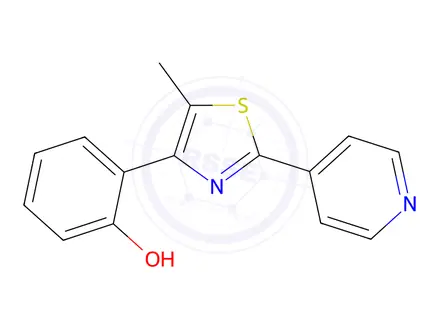 Chemical structure of 4-(2-Hydroxyphenyl)-5-methyl-2-(4-pyridyl)thiazole