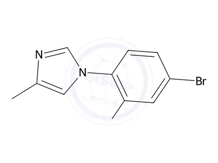 Chemical structure of 1-(4-Bromo-2-fluorophenyl)-4-methyl-1H-imidazole