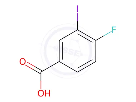 Chemical structure of 4-Fluoro-3-iodobenzoic acid