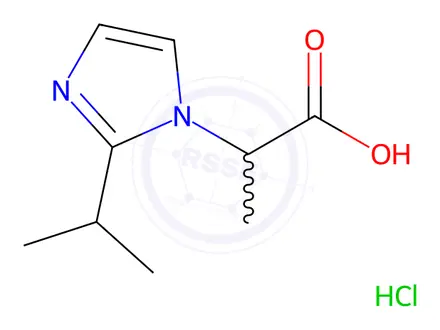 Chemical structure of 2-(2-Isopropyl-imidazol-1-yl)-propionic acidhydrochloride