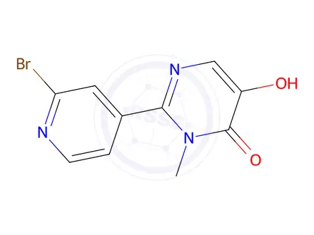 Chemical structure of 2-(2-Bromopyridin-4-yl)-5-hydroxy-3-methylpyrimidin-4(3H)-one