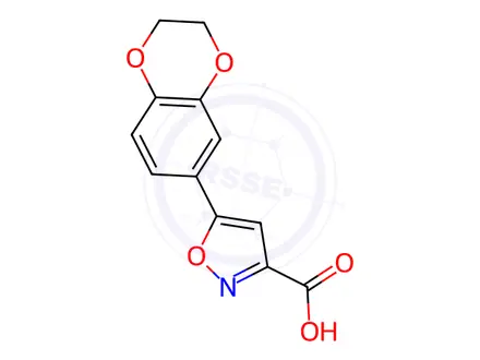 Chemical structure of 5-(2,3-Dihydrobenzo[b][1,4]dioxin-6-yl)isoxazole-3-carboxylic Acid