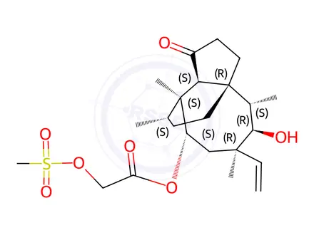 Chemical structure of Pleuromutilin-22-mesylate