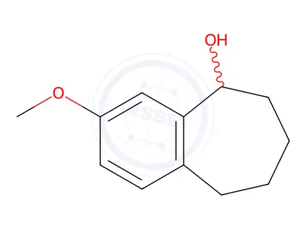 Chemical structure of 6,7,8,9-Tetrahydro-3-methoxy-5H-benzocyclohepten-5-ol