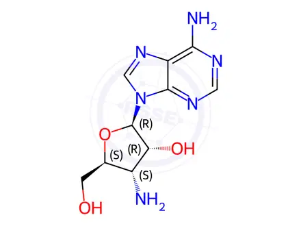 Chemical structure of 3'-Amino-3'-deoxyadenosine