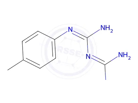 Chemical structure of N-(Diaminomethylene)-N'-(4-methylphenyl)guanidine hydrochloride