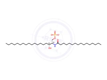Chemical structure of C16 Dihydroceramide-1-Phosphate (d18:0/16:0)