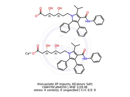 Chemical structure of Atorvastatin EP Impurity A(Calcium Salt)