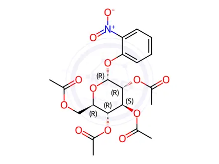 Chemical structure of 2'-NITROPHENYL TETRA-O-ACETYL-A-D-GLUCOPYRANOSIDE