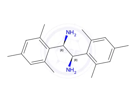 Chemical structure of (1R,2R)-1,2-Bis(2,4,6-trimethylphenyl)ethylenediamine