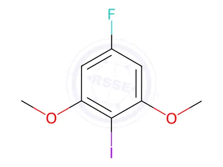 Chemical structure of 5-fluoro-2-iodo-1,3-dimethoxybenzene