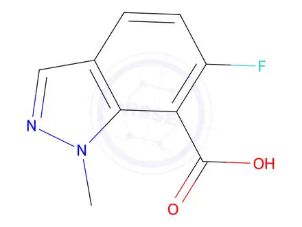 Chemical structure of 6-Fluoro-1-methyl-1H-indazole-7-carboxylic acid
