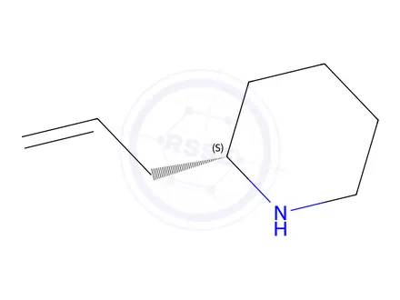 Chemical structure of Piperidine, 2-(2-propenyl)-, (S)-(9CI)