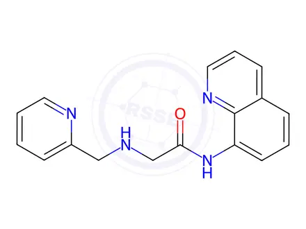 Chemical structure of Acetamide, 2-[(2-pyridinylmethyl)amino]-N-8-quinolinyl-