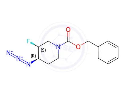 Chemical structure of benzyl Cis-4-azido-3-fluoropiperidine-1-carboxylate
