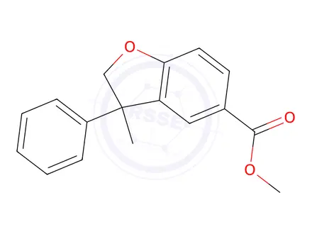 Chemical structure of Methyl 3-methyl-3-phenyl-2,3-dihydrobenzofuran-5-carboxylate