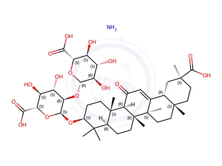 Chemical structure of Glycyrrhizic acid ammonium salt