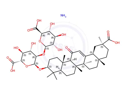 Chemical structure of 18α-Glycyrrhizic Acid Ammonium Salt
