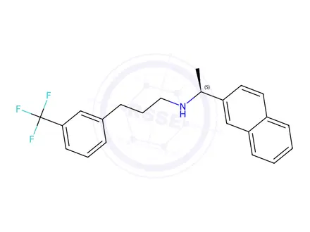 Chemical structure of (S)-N-(1-(Naphthalen-2-yl)ethyl)-3-(3-(trifluoromethyl)phenyl)propan-1-amine