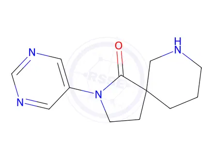 Chemical structure of 2-(Pyrimidin-5-yl)-2,7-diazaspiro[4.5]decan-1-one