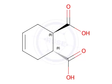 Chemical structure of (1R,2R)-4-Cyclohexene-1,2-dicarboxylic acid