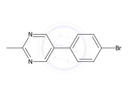 Chemical structure of 5-(4-Bromophenyl)-2-methylpyrimidine