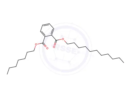 Chemical structure of Heptyl Undecyl Phthalate