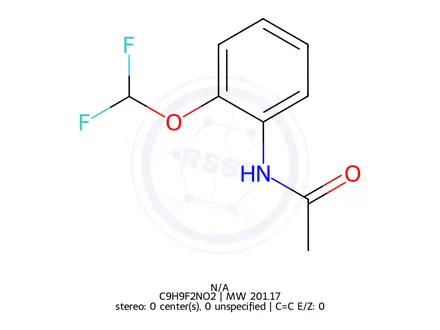 Chemical structure of N-(2-(difluoromethoxy)phenyl)acetamide