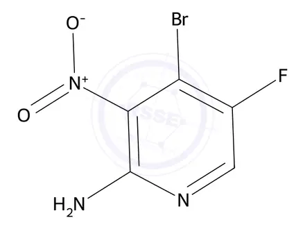 Chemical structure of 4-Bromo-5-fluoro-3-nitropyridin-2-amine