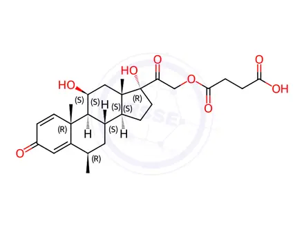 Chemical structure of Methylprednisolone Hydrogen Succinate EP Impurity F