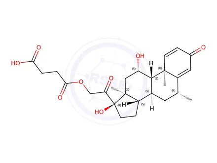 Chemical structure of Methylprednisolone Hydrogen Succinate EP Impurity F