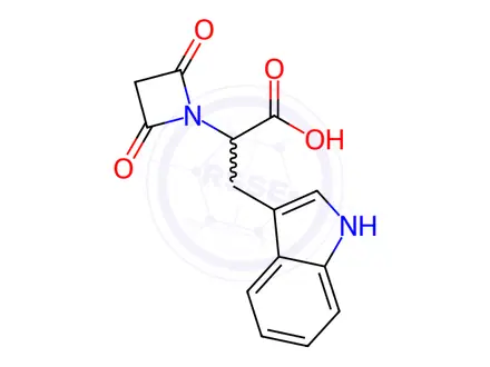 Chemical structure of N-(2-Carboxyacetyl)-D-tryptophan