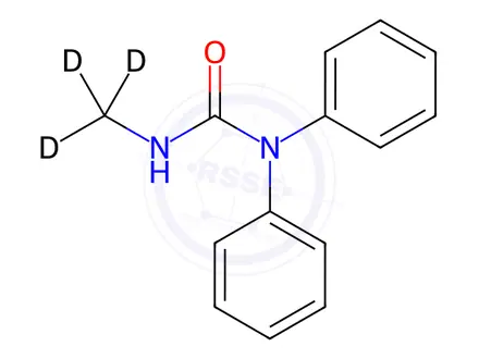 Chemical structure of 3-Methyl-d3-1,1-diphenylurea