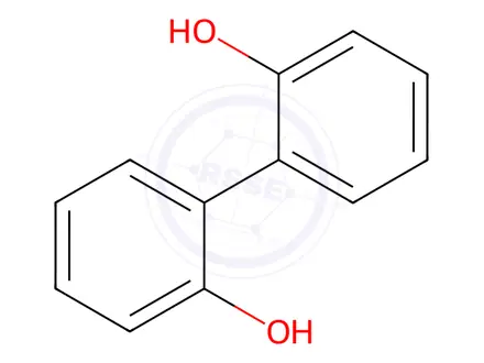 Chemical structure of 2,2'-Dihydroxybiphenyl