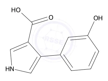 Chemical structure of 4-(3-Hydroxyphenyl)-1H-pyrrole-3-carboxylic acid