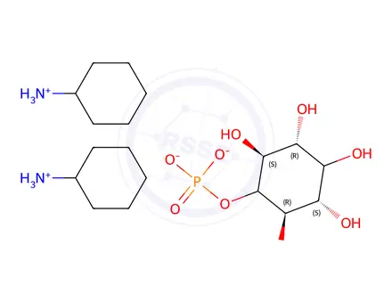 Chemical structure of myo-Inositol 2-monophosphate bis(cyclohexylammonium) salt