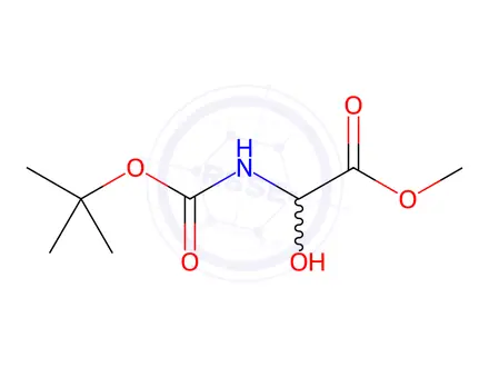 Chemical structure of Acetic acid, [[(1,1-dimethylethoxy)carbonyl]amino]hydroxy-, methyl ester (9CI)