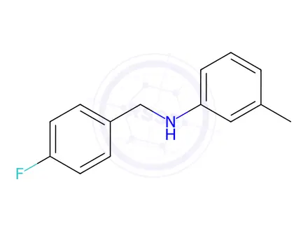 Chemical structure of N-(4-Fluorobenzyl)-3-Methylaniline, 97%