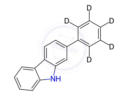 Chemical structure of 2-(phenyl-2,3,4,5,6-d5)-9H-Carbazole