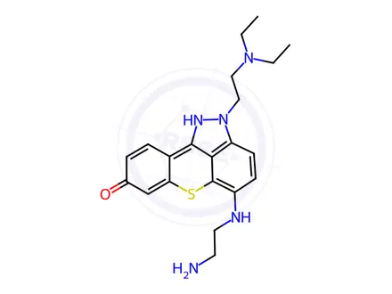 Chemical structure of Ledoxantrone