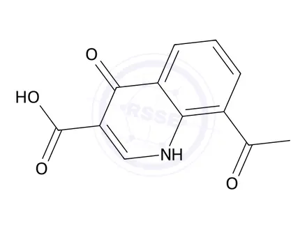 Chemical structure of 8-Acetyl-4-oxo-1,4-dihydroquinoline-3-carboxylic acid