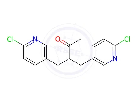 Chemical structure of 4-(6-chloro-3-pyridinyl)-3-[(6-chloro-3-pyridinyl)methyl]-2-butanone