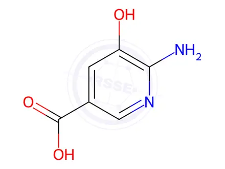Chemical structure of 6-Amino-5-hydroxynicotinic acid
