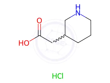 Chemical structure of 3-Piperidylacetic acid hydrochloride